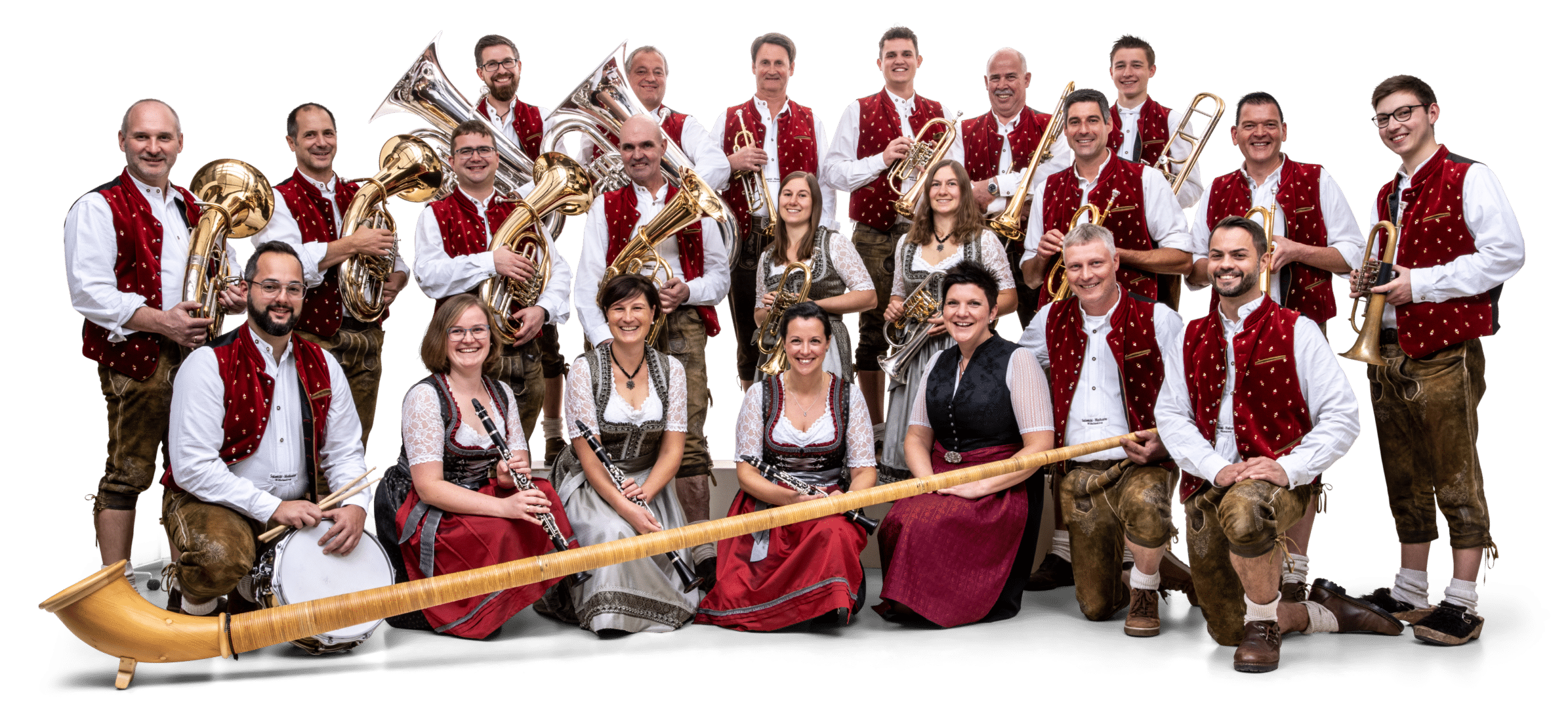 2022 Gruppenbild 2 Freisteller Gruppenbild Schlossbühl Musikanten